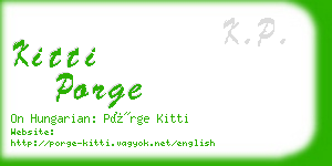 kitti porge business card